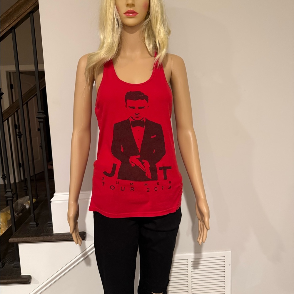 2013 Justin Timberlake official Legends of The Summer Stadium tour red tank